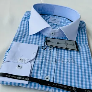 Men Long Sleeves Checked Shirt