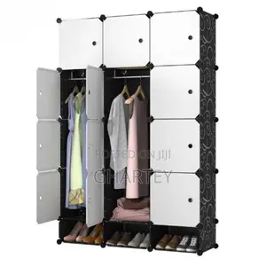Foldable Free Standing 12 Cubes Wardrobe