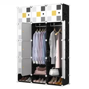 Foldable Free Standing 12 Cubes Wardrobe