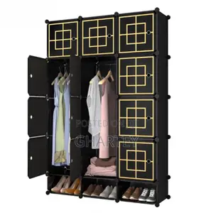 Foldable Dust Proof 12 Cubes Wardrobe