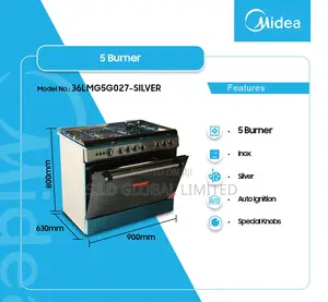 Cook and Laugh With MIDEA-5-BURNER-GAS-COOKER-WITH-OVEN