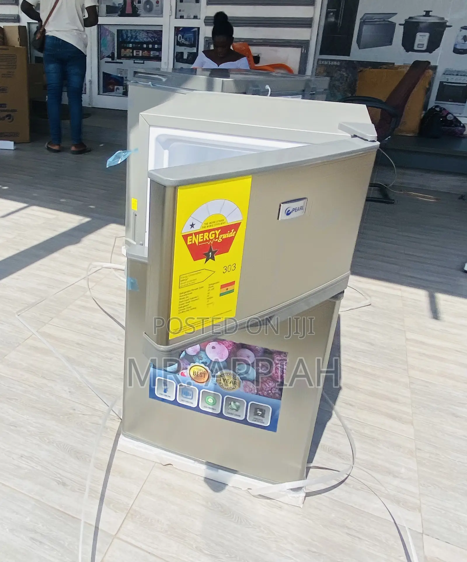 Lovely Design Pearl Double Door Electric Table Top Fridge.