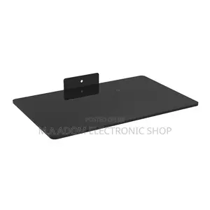 Single DVD Glass Shelf Black Colour