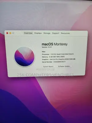 Desktop Computer Apple iMac 8GB Intel Core i5 SSHD (Hybrid) 1T