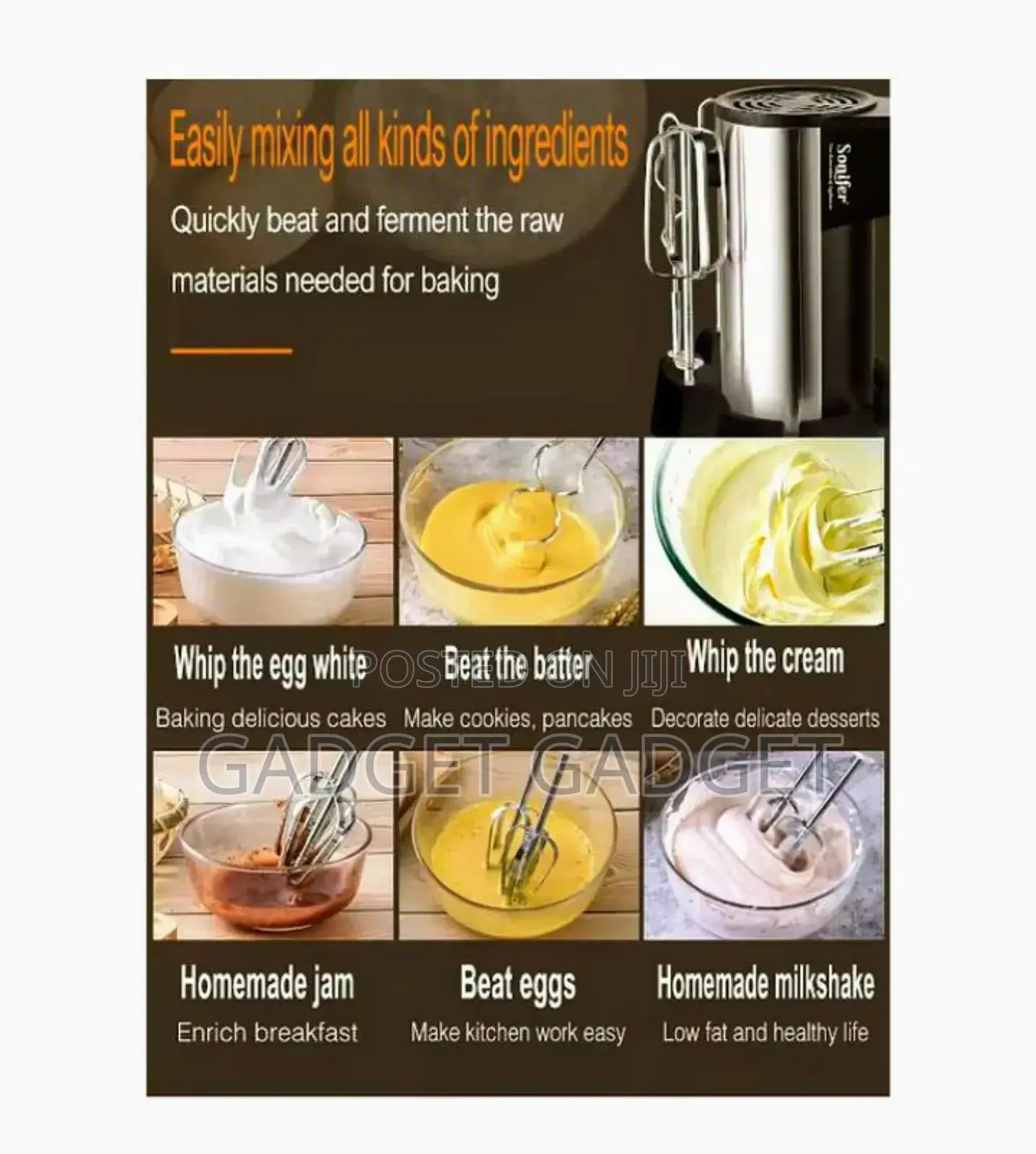 Sonifer Stainless Steel Hand Mixer