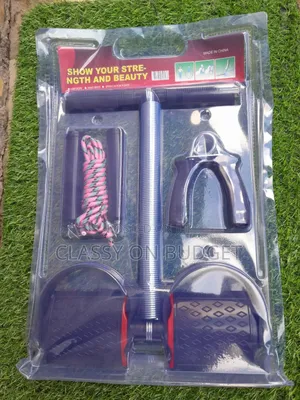 3 in 1 Workout Set- Tummy Trimmer, Hand Grip, Jump Rope