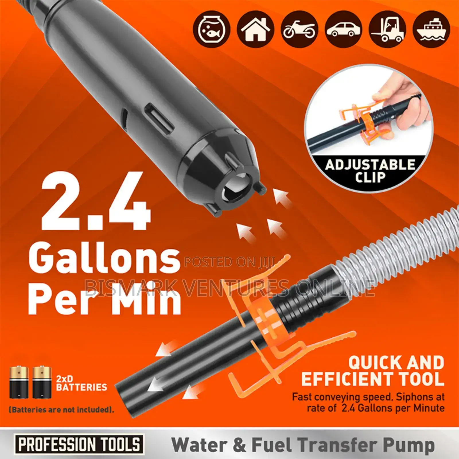 Portable Fuel Transfer Pump Battery Powered - Pump