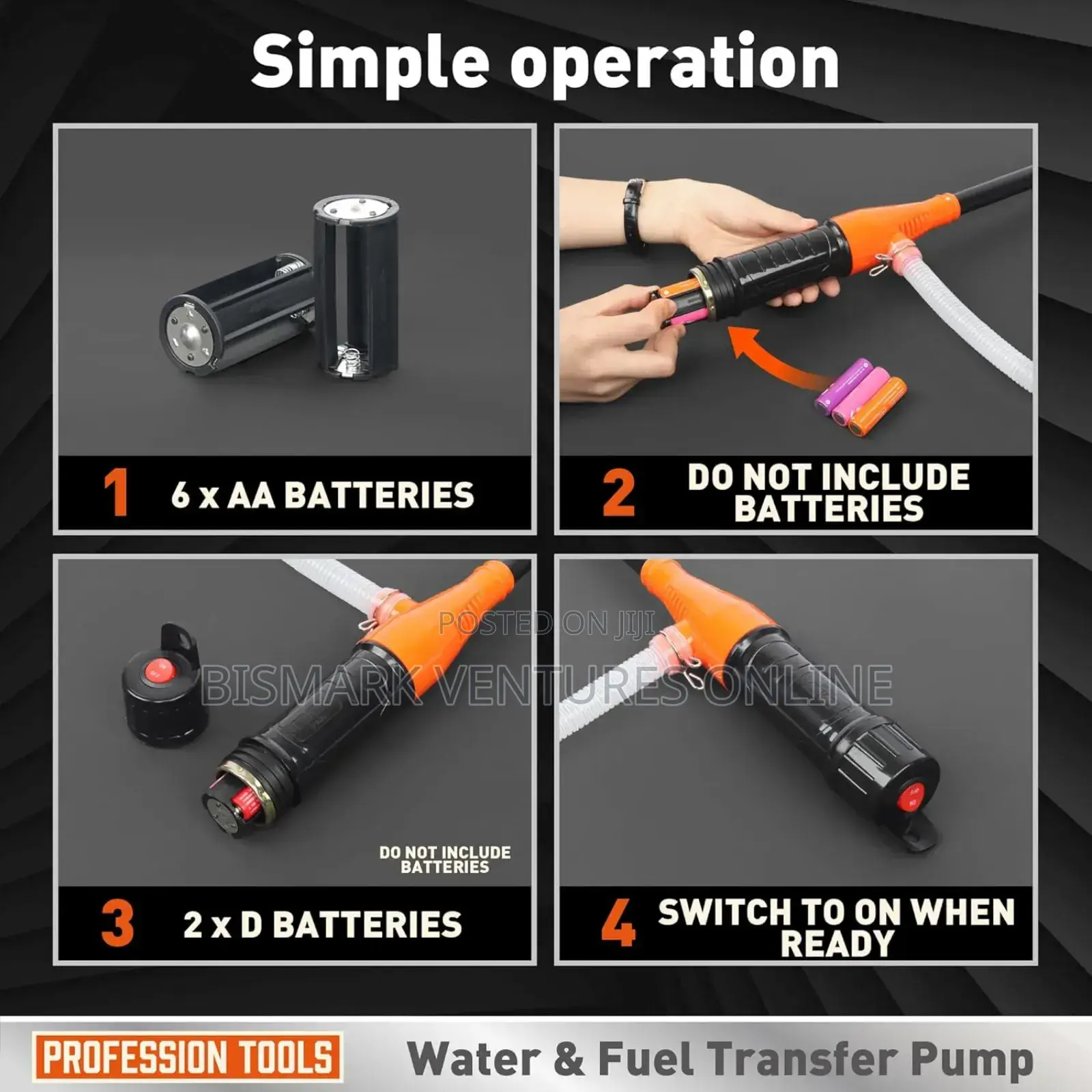 Portable Fuel Transfer Pump Battery Powered - Pump