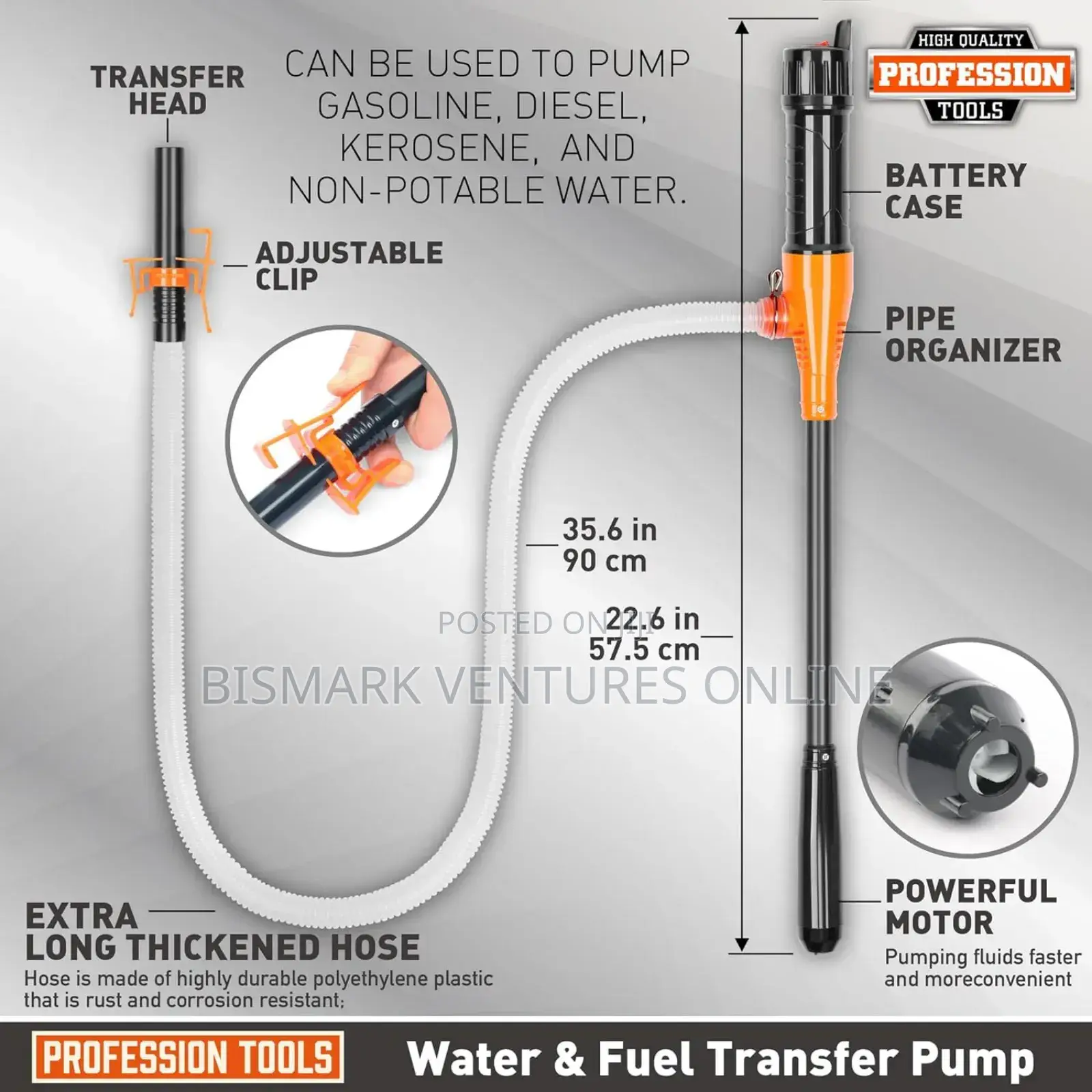 Portable Fuel Transfer Pump Battery Powered - Pump