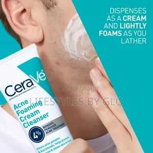 Cerave Acne Foaming Cream Wash 10% Benzoyl Peroxide