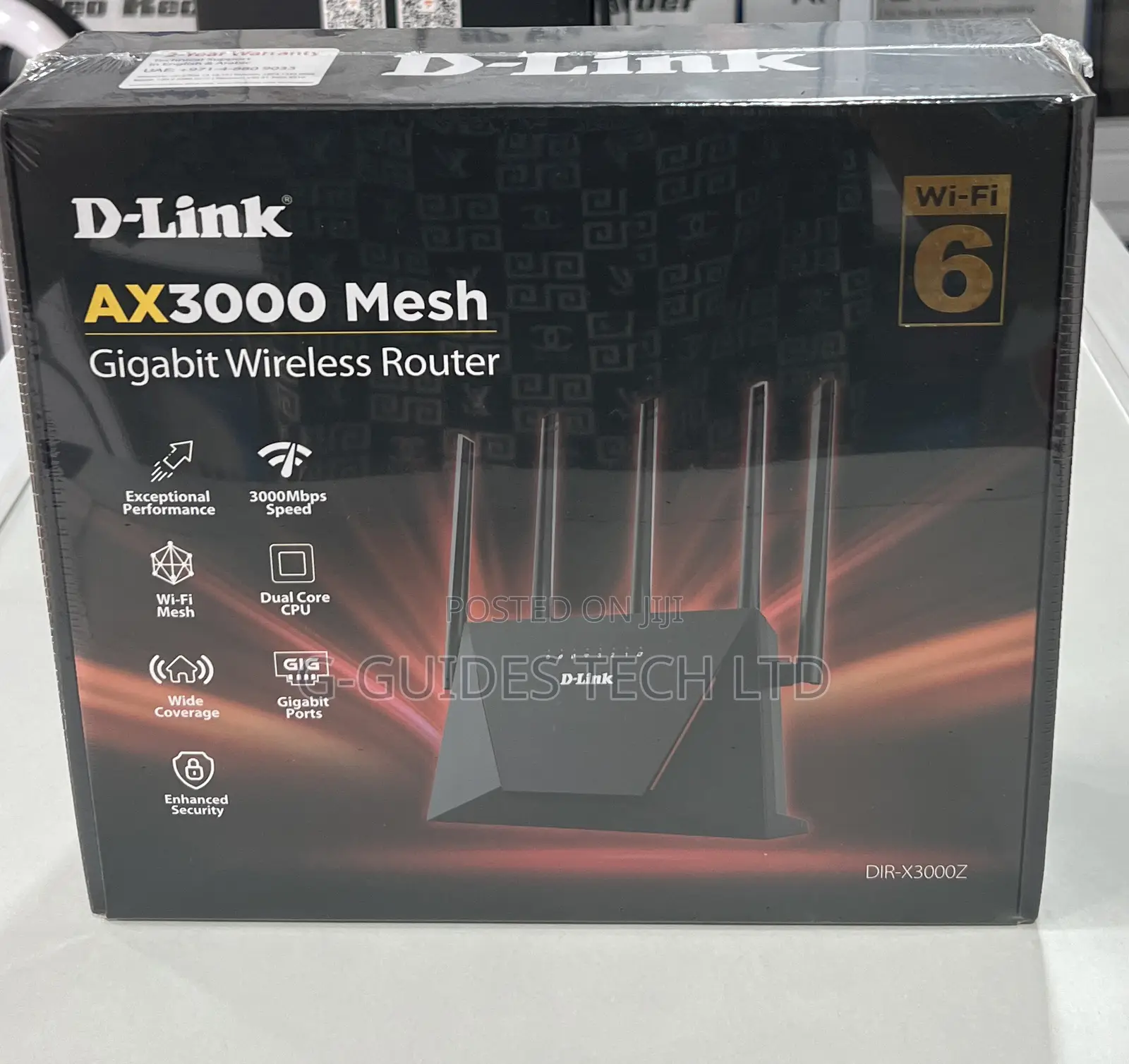D-Link Ax3000 Mesh Gigabit Wireless Router (Dir-X3000z)