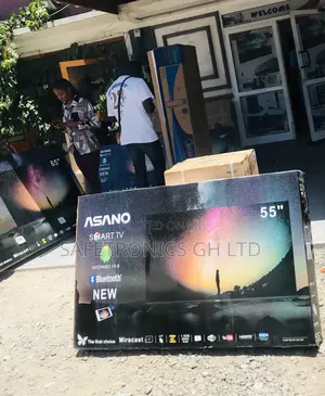 / Real Smart 4K Asano; 55 Inch Sleek LED (Black) Tv 😊