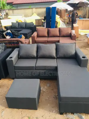 Enjoy Relax in L Shaped Sofa Chair(Black)*