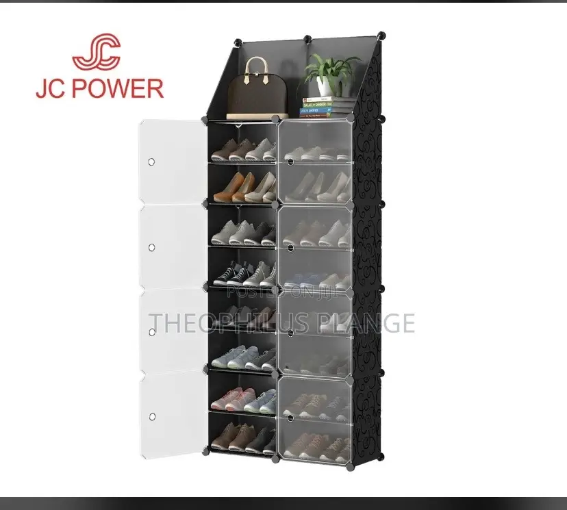 16 Cubes Plastic Shoe Rack / Plastic Wardrobe