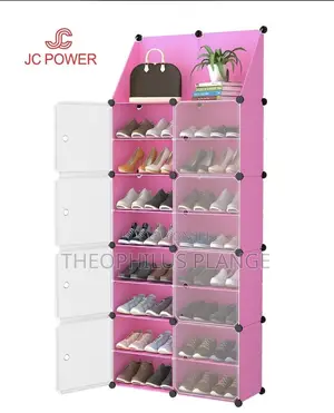 16 Cubes Plastic Shoe Rack / Plastic Wardrobe