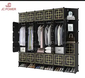 20 Cubes Plastic Wardrobe With Shoe Rack