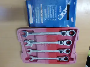 Westward 1LCD7 Ratcheting Wrench Set, Combo, SAE, 4 PC