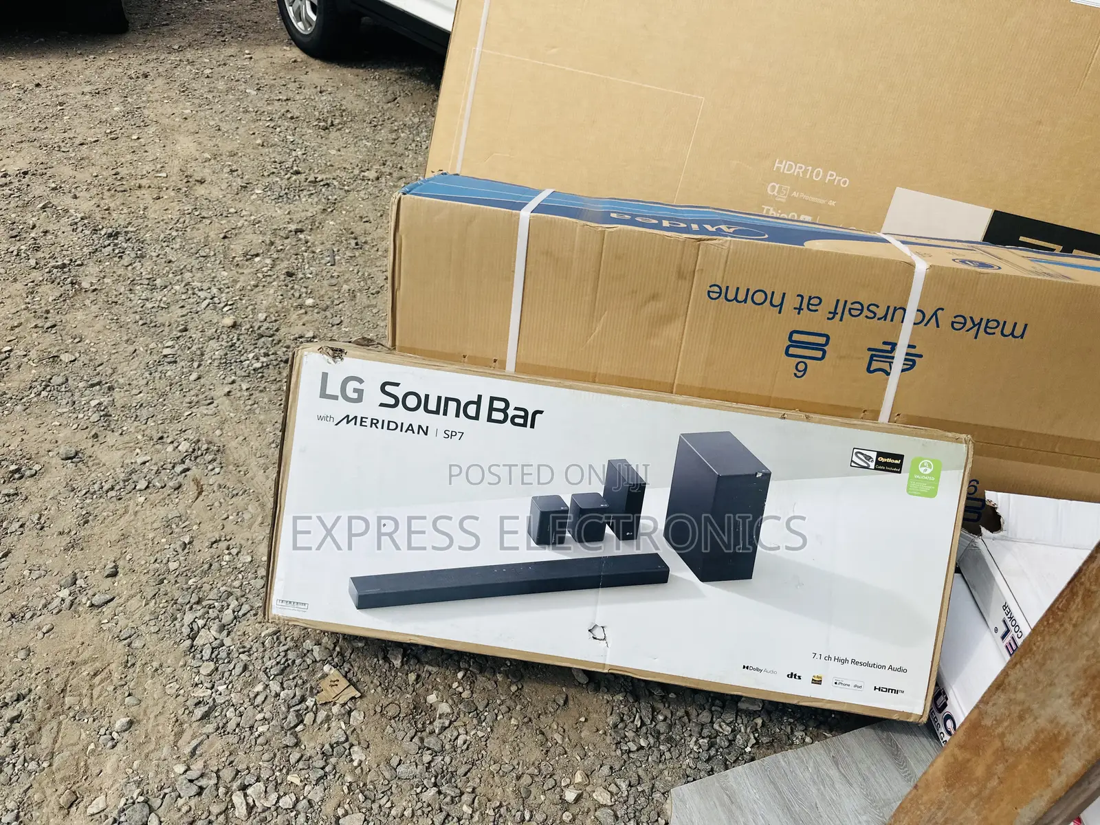 Original Pro Soundbar LG SP7R System With Woofer