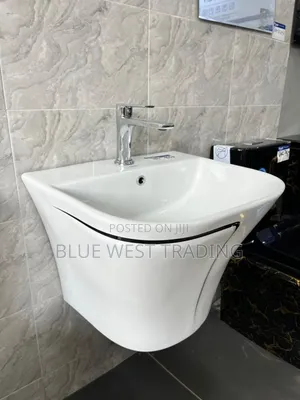 Frencia Black and White Combined Water Closet With Basin