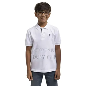 USPA White U.S Boys Kids Classic Polo Shirts