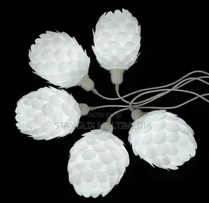 White Pendant Light With Bulbs