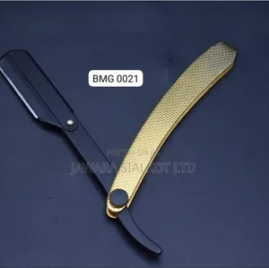 Golden Handle Shaving Straight Razor With Barber Salon