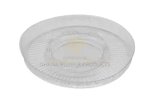 Flat Lids With No Hole Large Size (Transparent) (1600pcs)