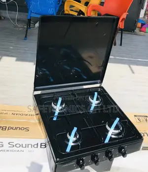Long Lasting Volcano 4 Gas Black Stove 
