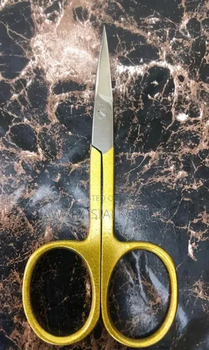 Nail Cuticle Golden Handle Nail Scissior 4" Stainless Steel