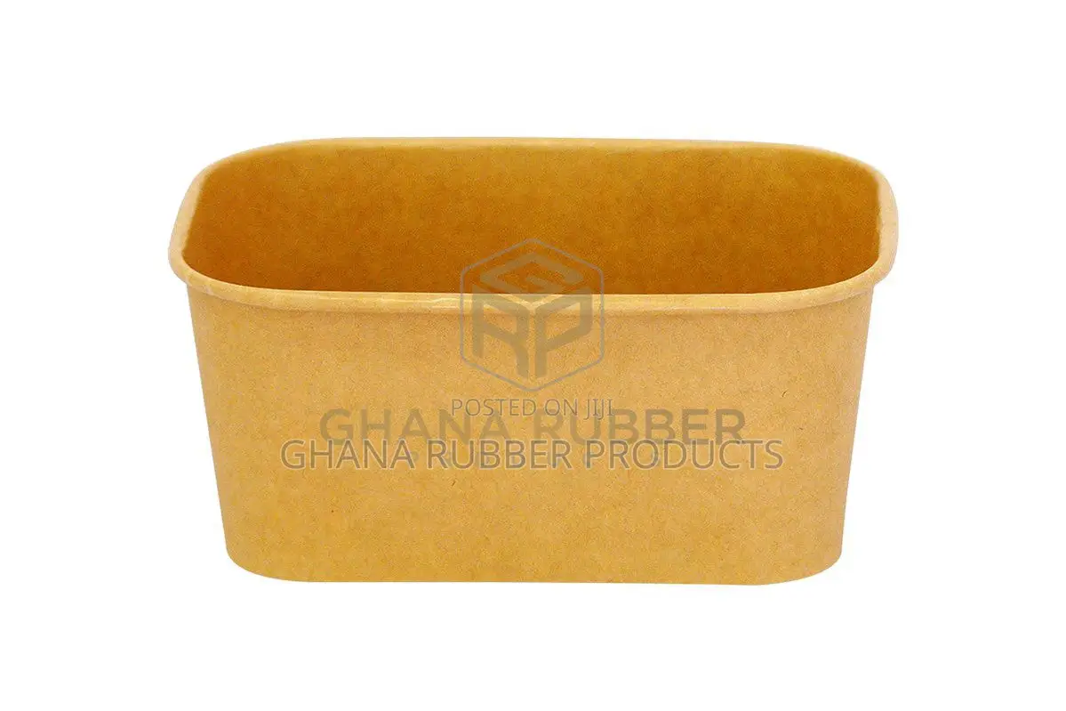 Kraft Rectangular Container 1000ml + Lids (300pcs)