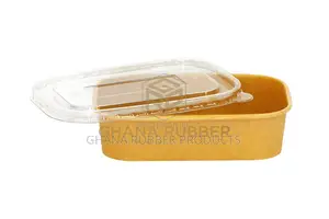 Kraft Rectangular Container 500ml + Lids (300pcs)