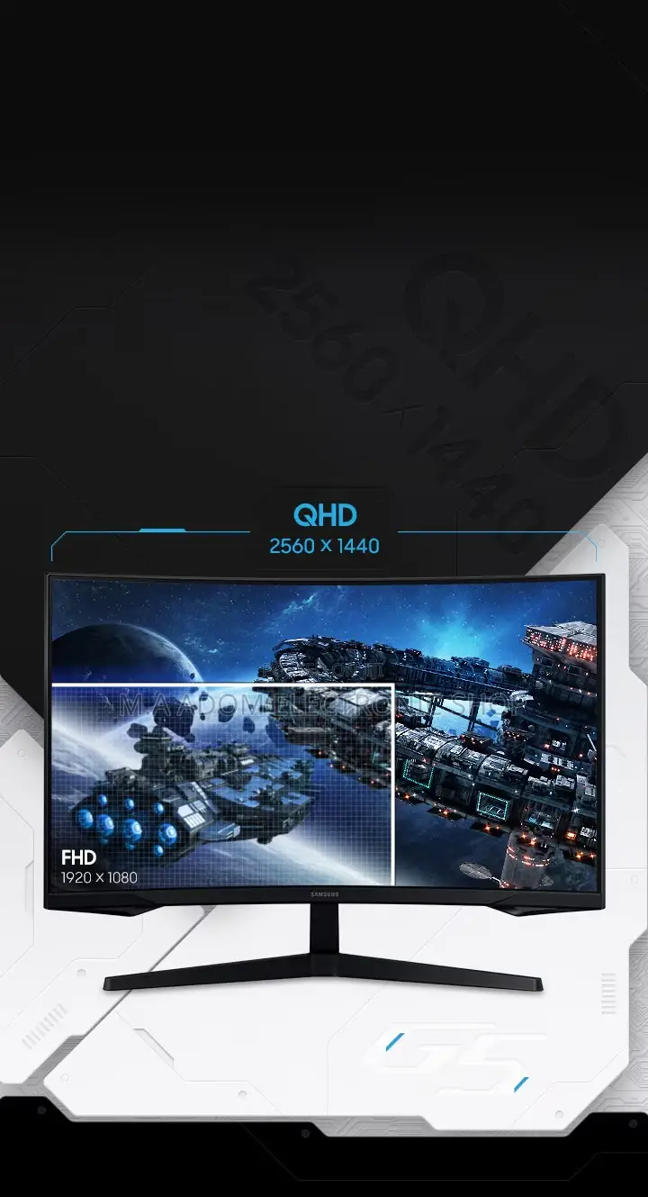 Samsung 27” QHD Resolution 165hz Curved Screen 16:9 Ratio