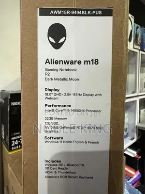 New Laptop Dell Alienware M18 R2 32GB Intel Core I9 SSD 1T