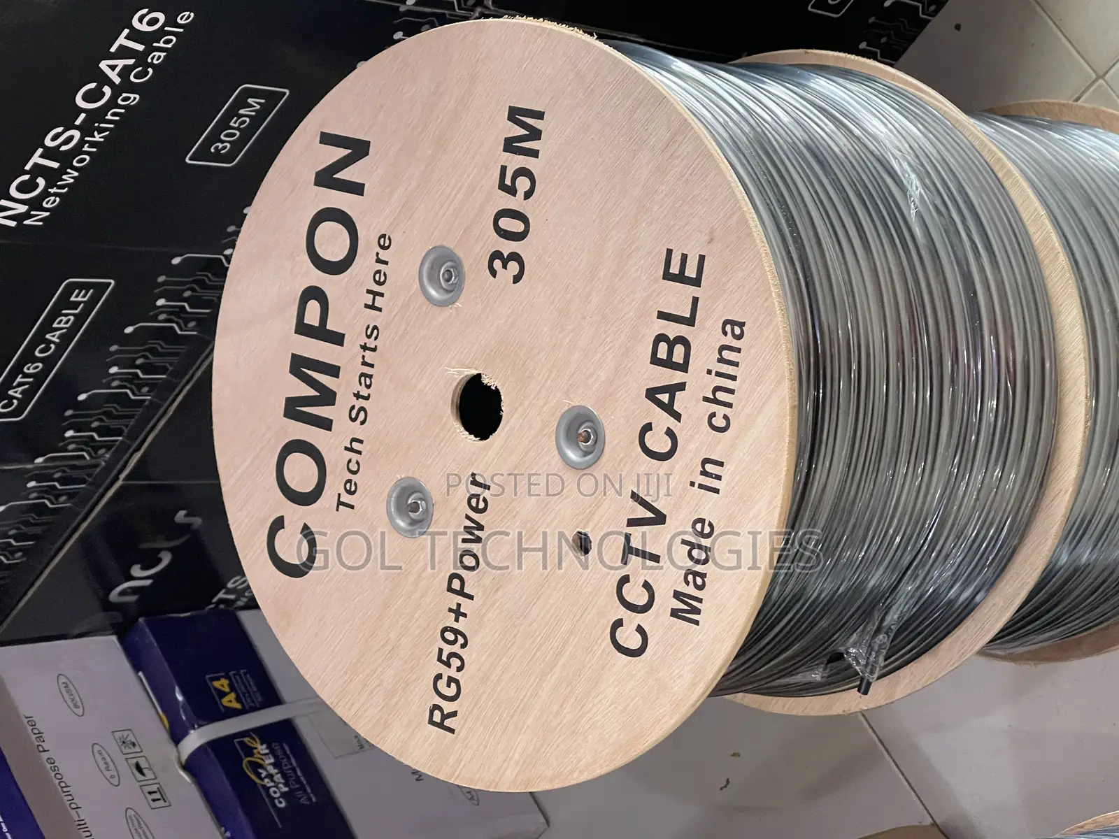 RG59 Cable With Power 305m or Coaxial Cable + Power Compon
