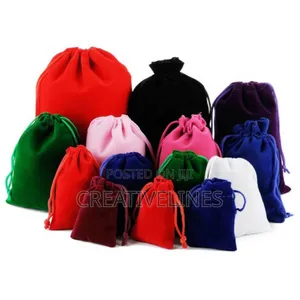 Drawstring Velvet Bag