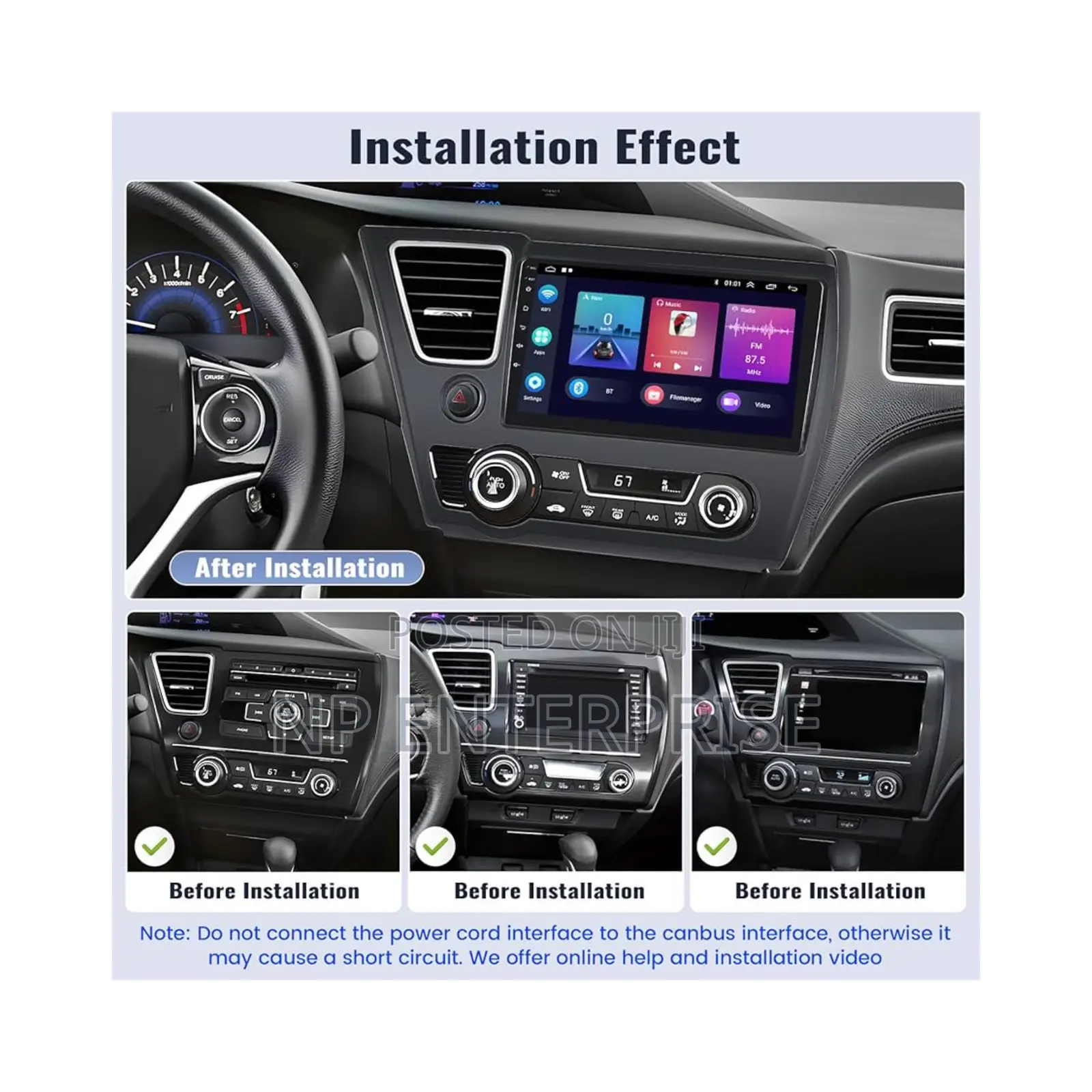 Honda Civic 2013-2017 Android Screen