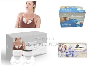 Wearable Electric Breast Pump With Breast Pad and Bottles