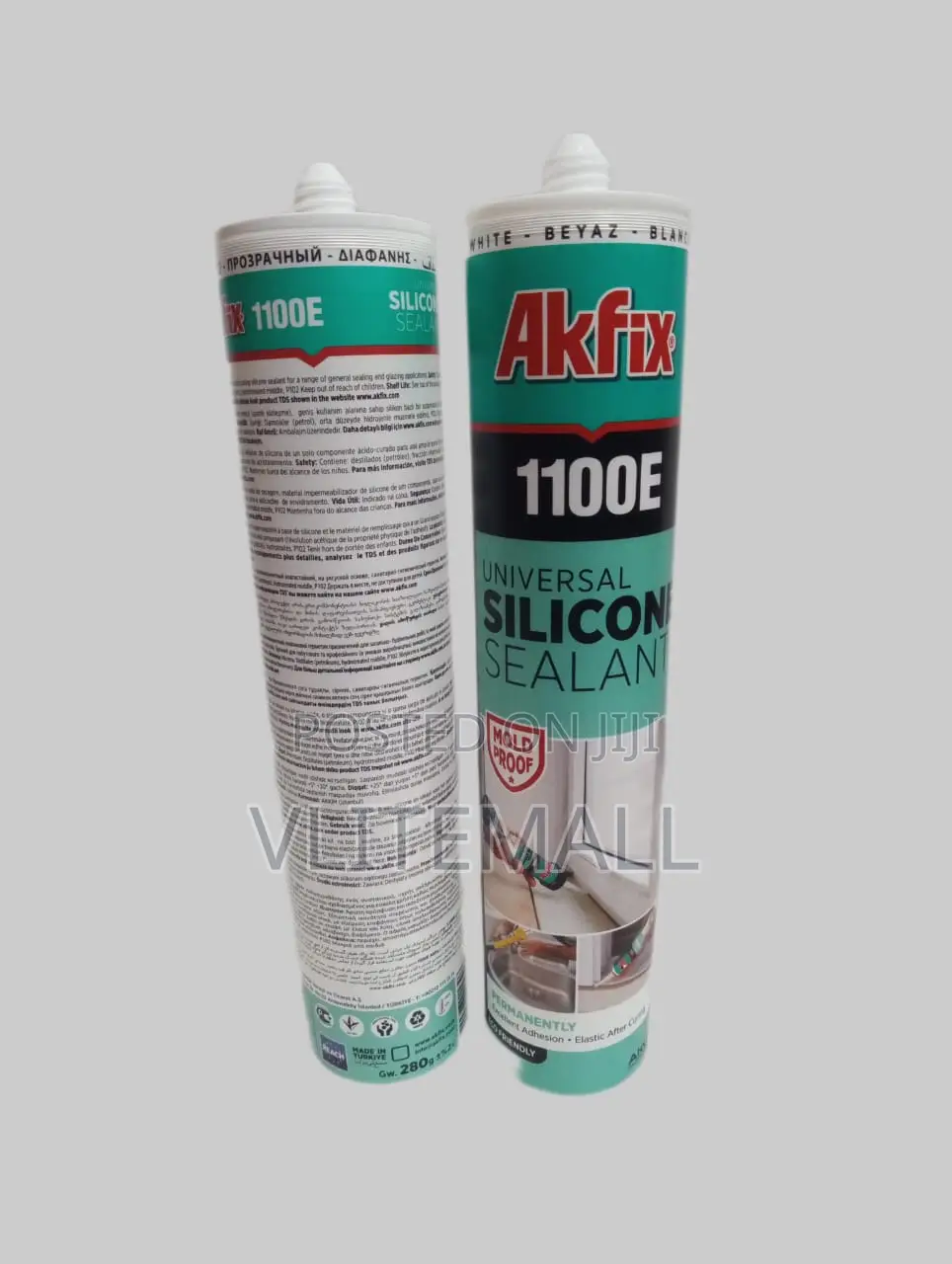 Akfix 1100e Mold Proof Universal Silicon Sealant (Clear)