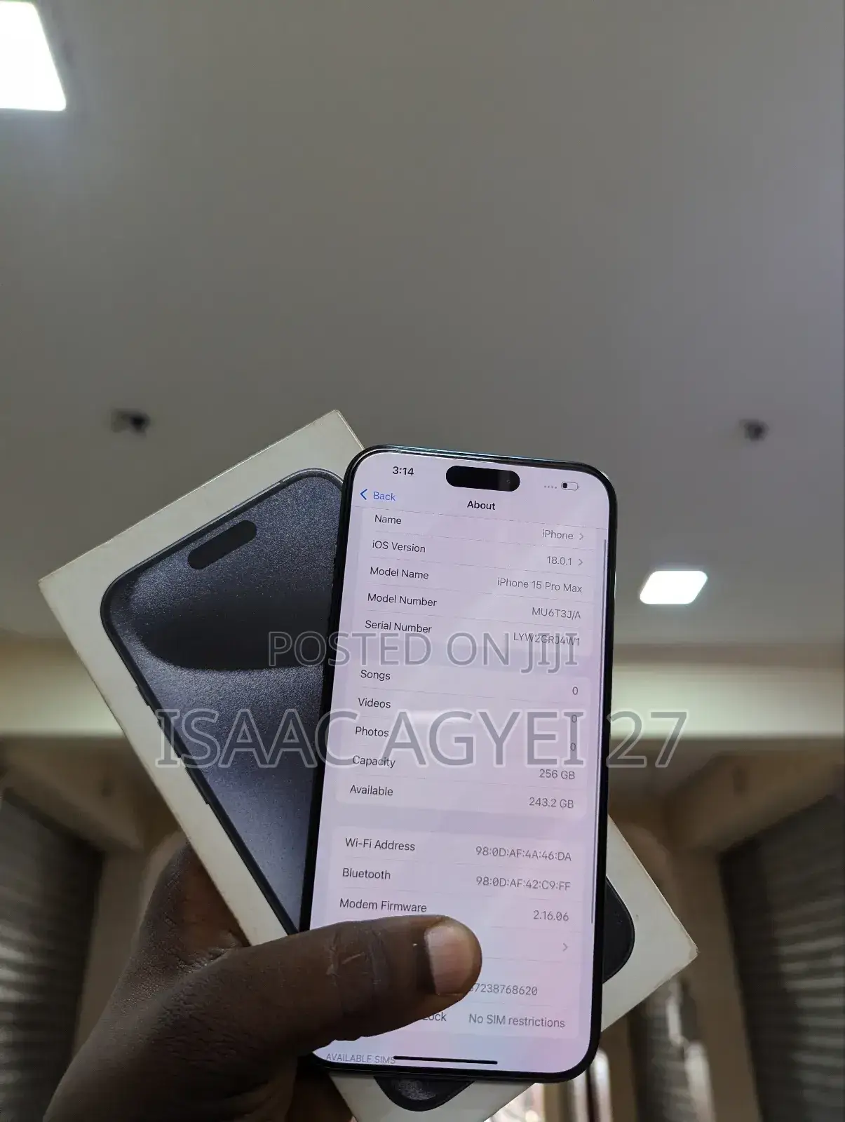 New Apple iPhone 15 Pro Max 256 GB Blue