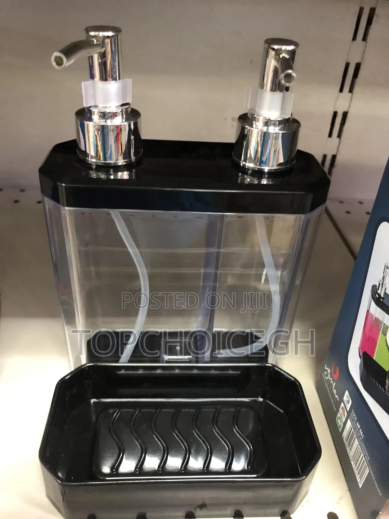 Double Soap Dispenser and Sponge Holder