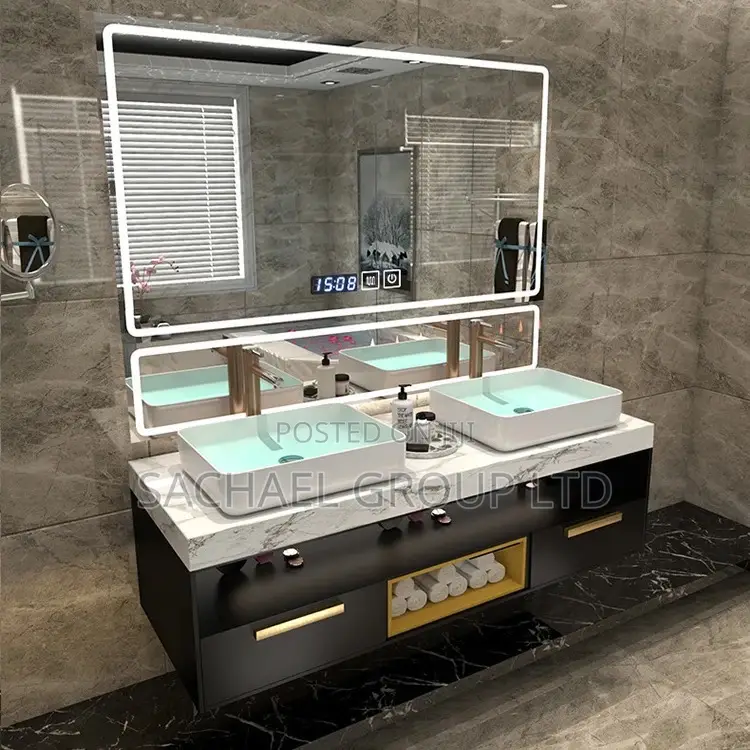 Elegant Marble Double Basin