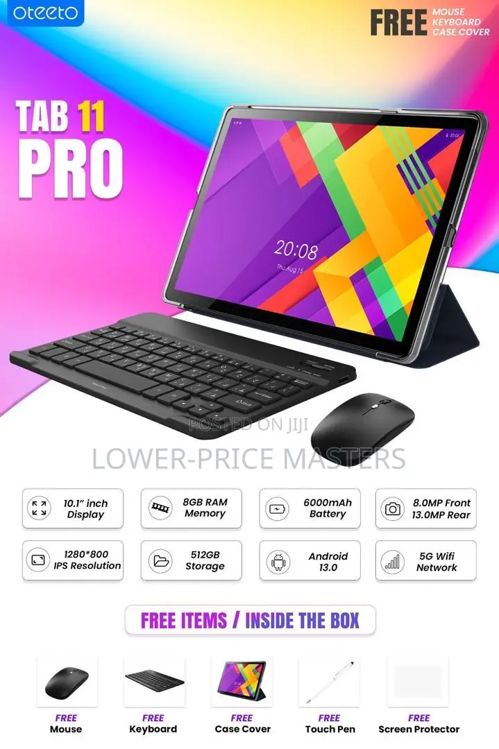 New Oteeto Tab 11 Pro 8 GB Black