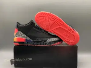 Jordan 3 Black and Red Sneaker