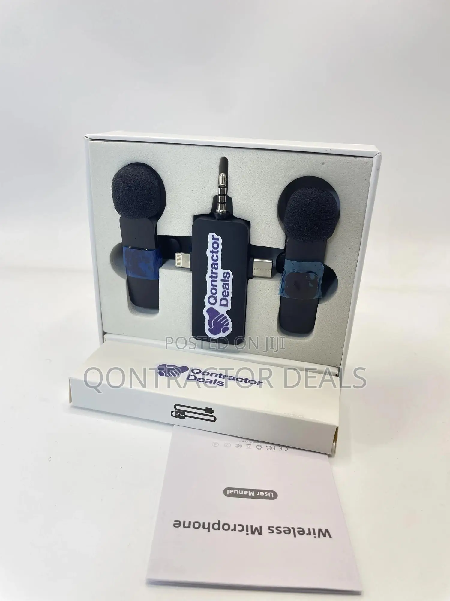 Qontractor Deals 3 in 1 Noise Cancelling Lapel Microphones