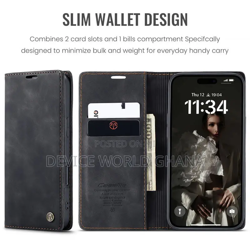 Caseme Leather Flip Case for iPhone 16promax 16pro 16