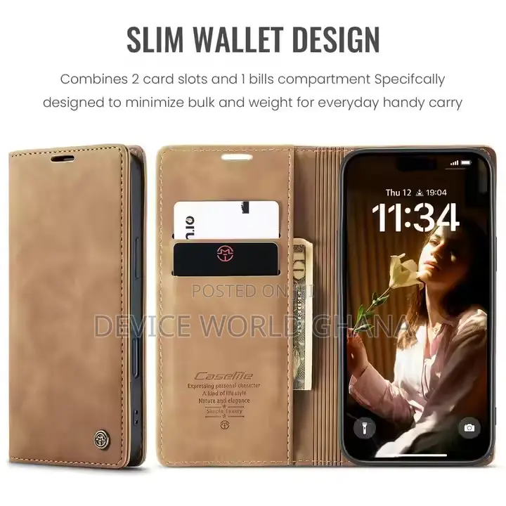 Caseme Leather Flip Case for iPhone 16promax 16pro 16