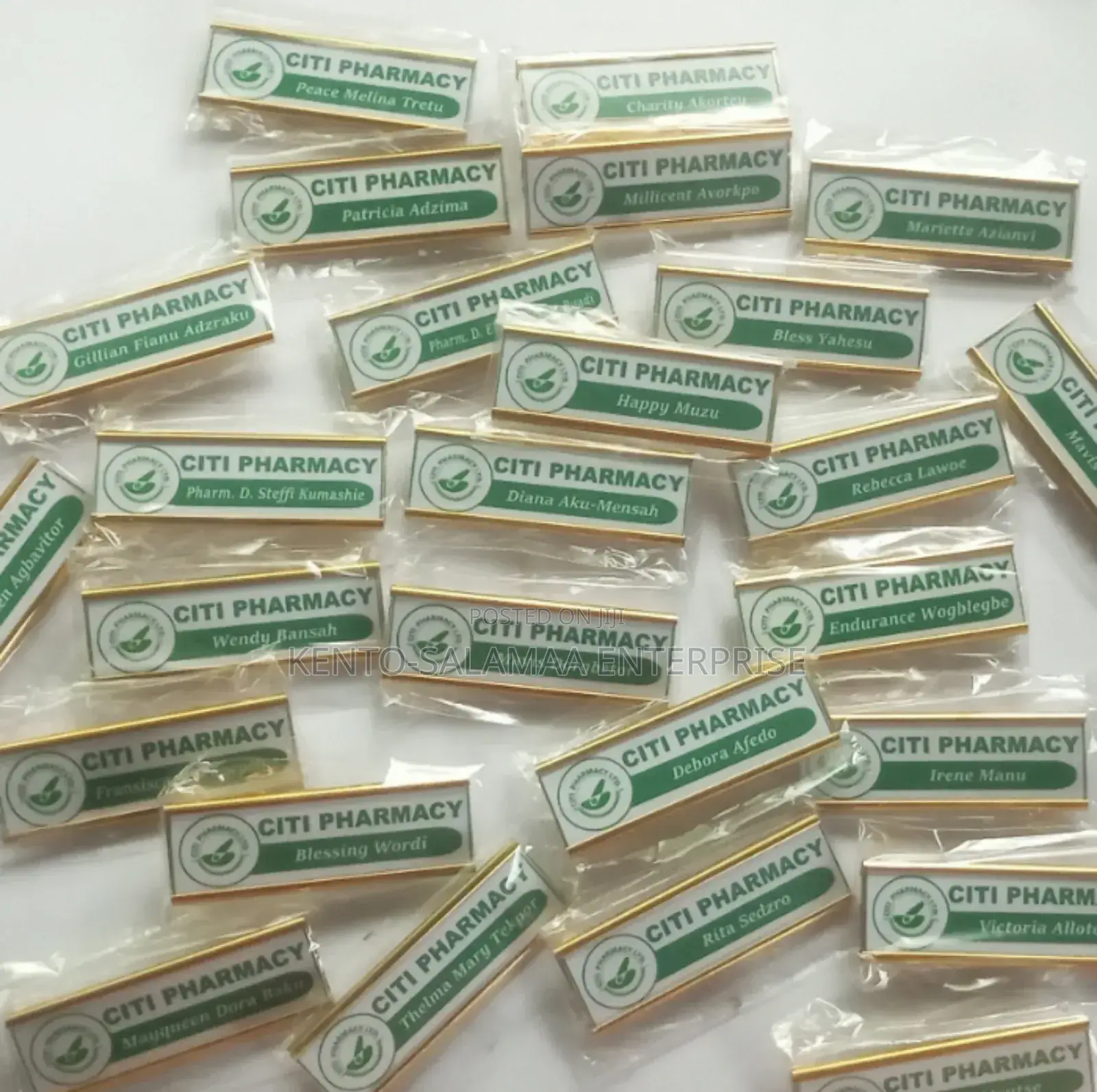Metallic Name Tags