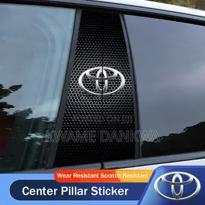 2 PCS Car Door Pillar/ Center Sticker With Car Model Logo