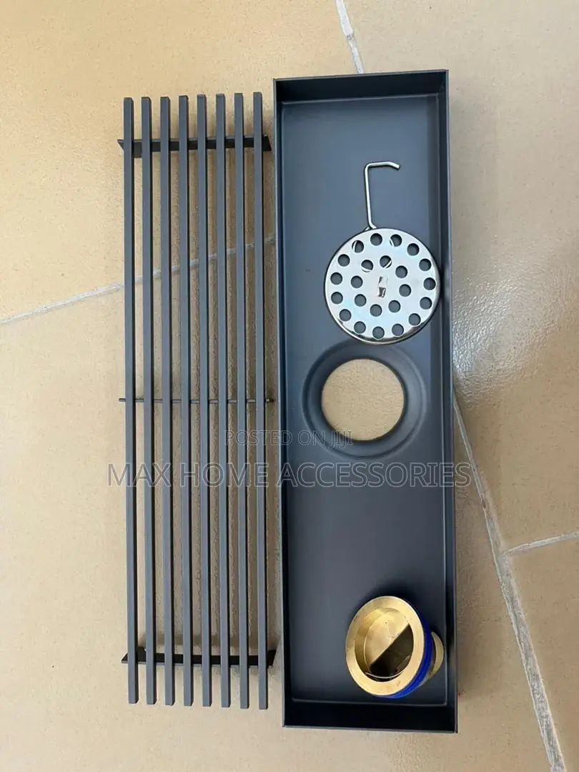 Long Black Floor Drain