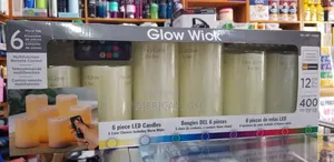 Gerson Glow Wick LED Color Changing Wax Candles, 6-Piece